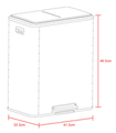 Pedalhink 2 x 15 L Svart G. Funder